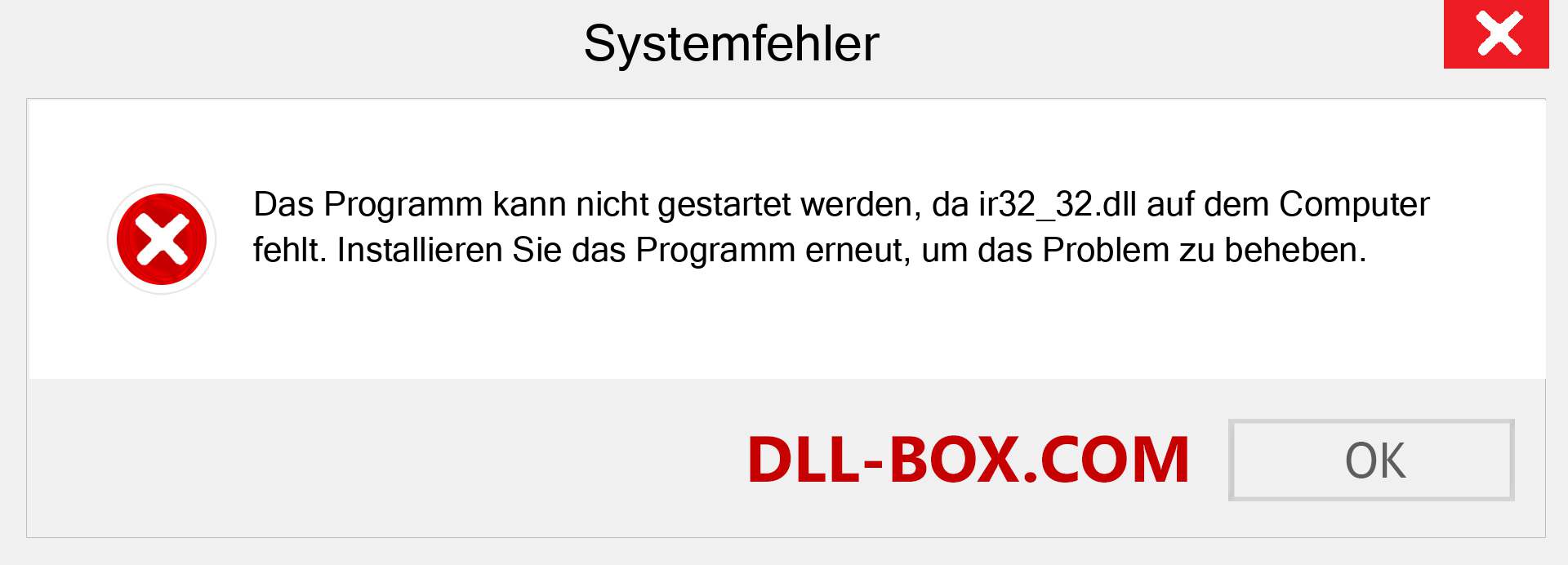 ir32_32.dll-Datei fehlt?. Download für Windows 7, 8, 10 - Fix ir32_32 dll Missing Error unter Windows, Fotos, Bildern