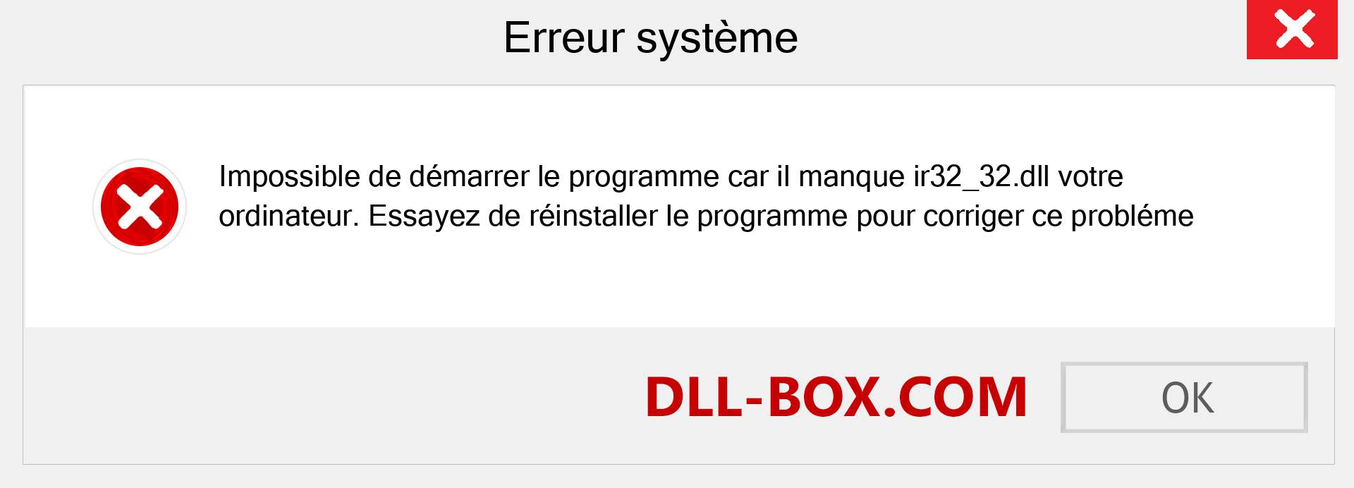 Le fichier ir32_32.dll est manquant ?. Télécharger pour Windows 7, 8, 10 - Correction de l'erreur manquante ir32_32 dll sur Windows, photos, images