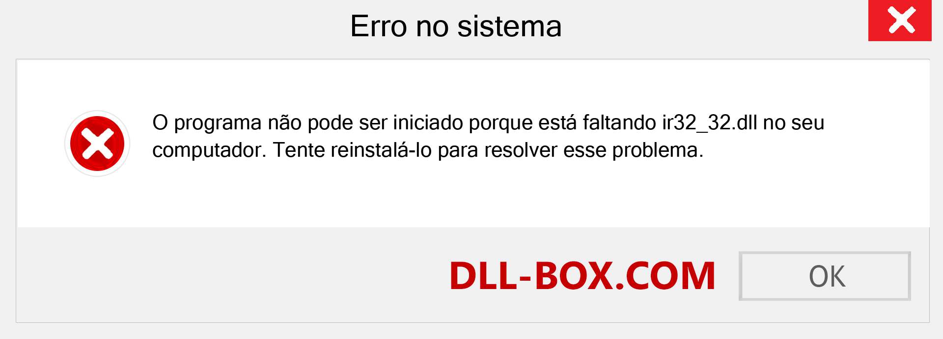 Arquivo ir32_32.dll ausente ?. Download para Windows 7, 8, 10 - Correção de erro ausente ir32_32 dll no Windows, fotos, imagens